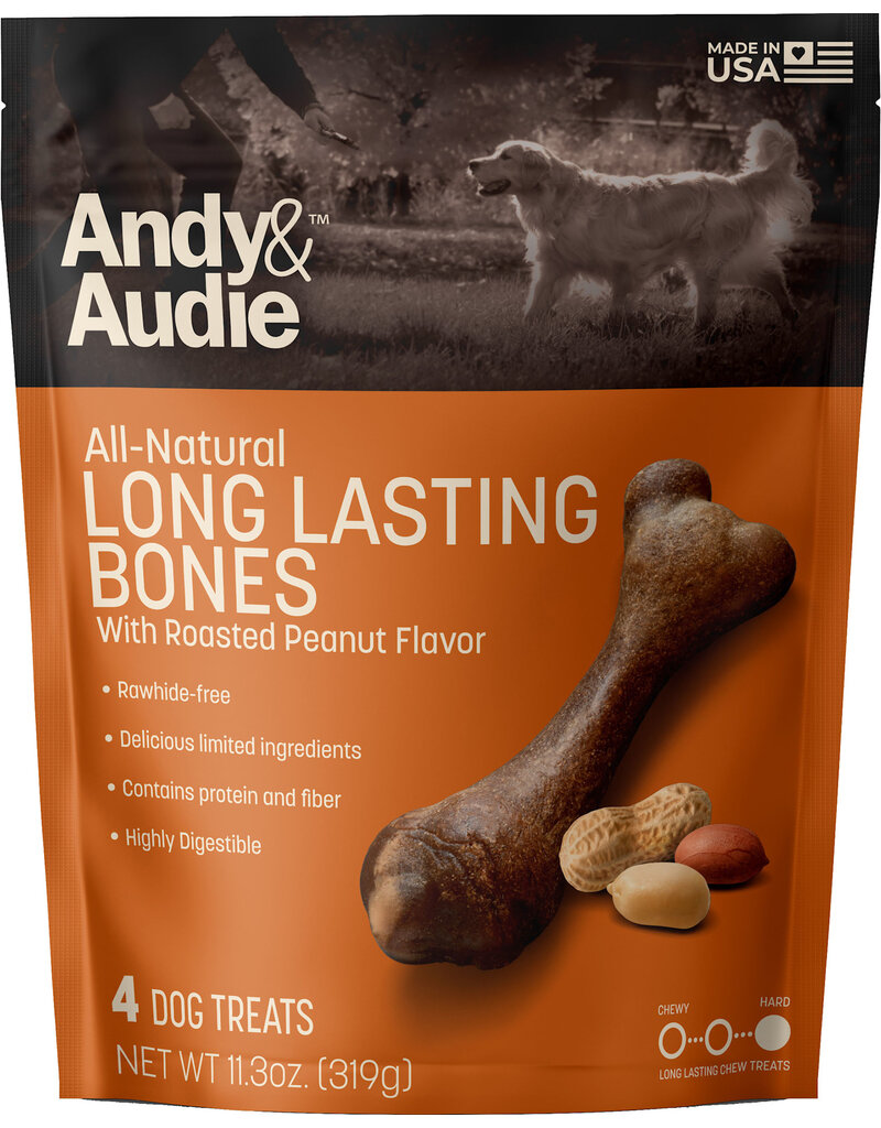 Andy and Audie Andy & Audie Alternative Bone Dog Chews Nut Medium 4 Ct
