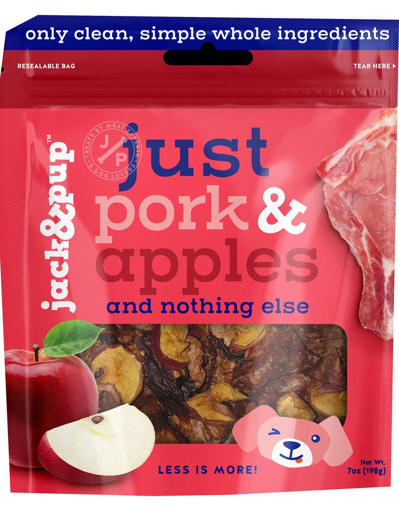 Jack N Pup Jack & Pup Just Real Ing Oven Baked Treats Pork/Apple 7 Oz