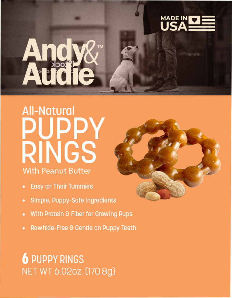 Andy and Audie Andy & Audie Ring Chews for Puppies Peanut Butter