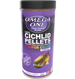 Omega One Omega One Cichlid Pellets Fish Food Sinking Large 9 Oz