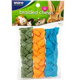 Ware Braided Chews for Small Animals Lg 3 Pc