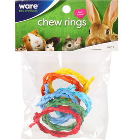 Ware Small Animal Chew Rings Toy 6 Pc