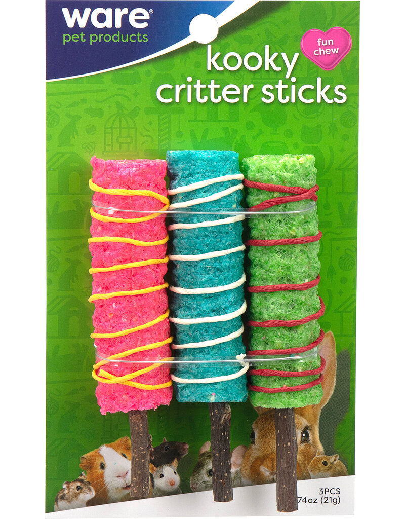 Ware Kooky Critter Sticks Small Animal Chew Toys 3 Pc