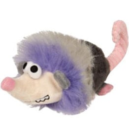 Quaker Pet Group Godog Urban Wildlife Opossum Dog Toy Gray/Purple Lg