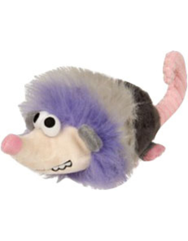 Quaker Pet Group Godog Urban Wildlife Opossum Dog Toy Gray/Purple Lg