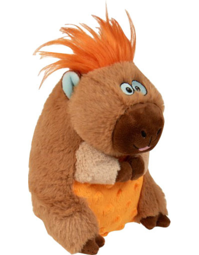 Quaker Pet Group Godog Silent Squeak Capybara Dog Toy Sm