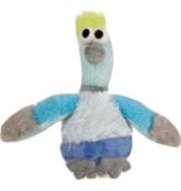 Quaker Pet Group Godog Urban Wildlife Penny Pigeon Dog Toy Small Gray/Blue