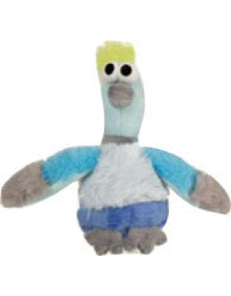 Quaker Pet Group Godog Urban Wildlife Penny Pigeon Dog Toy Small Gray/Blue