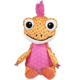 Quaker Pet Group Godog Tough N Texture Newt Dog Toy Or/Pink Md