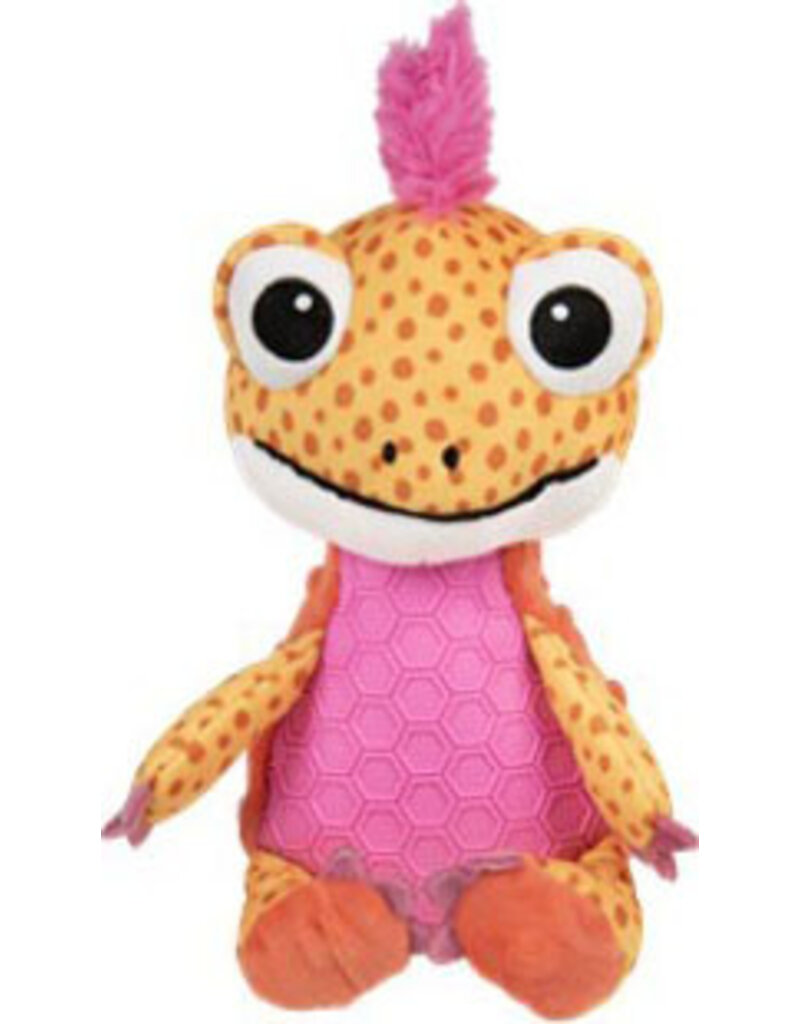 Quaker Pet Group Godog Tough N Texture Newt Dog Toy Or/Pink Md