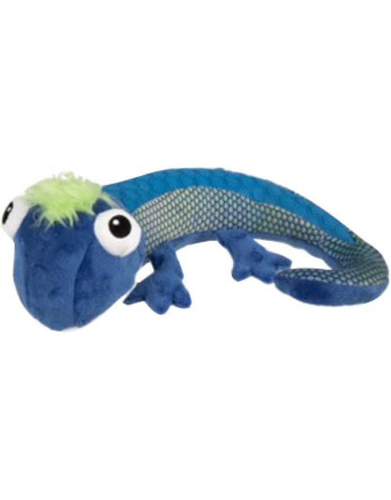 Quaker Pet Group Godog Tough N Texture Chameleon Dog Toy Blue Md