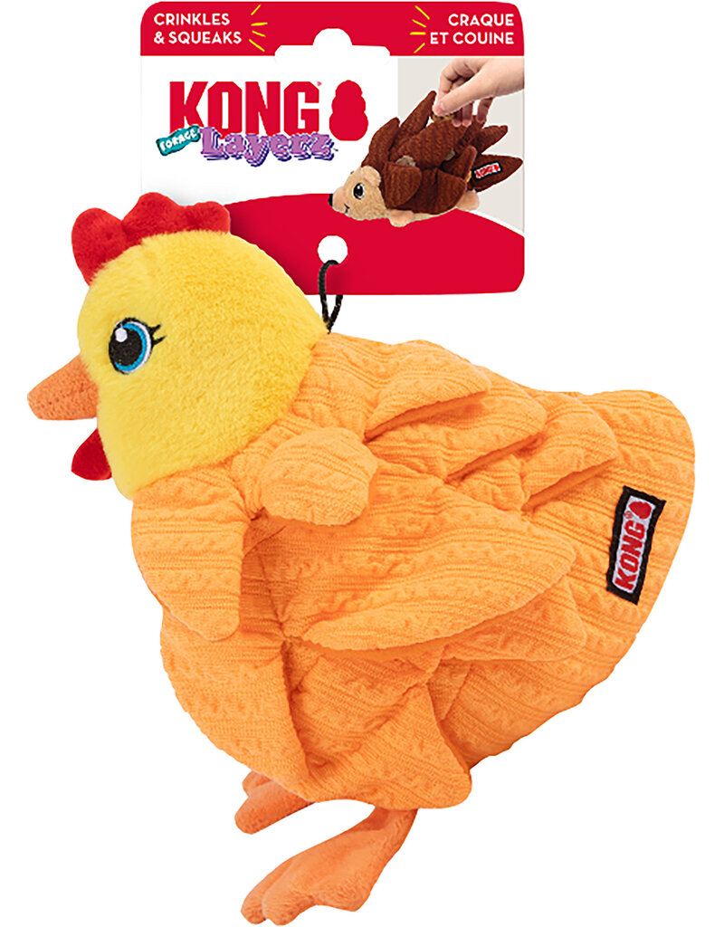 Kong Company Kong Layerz Forage Hen Dog Toy Medium