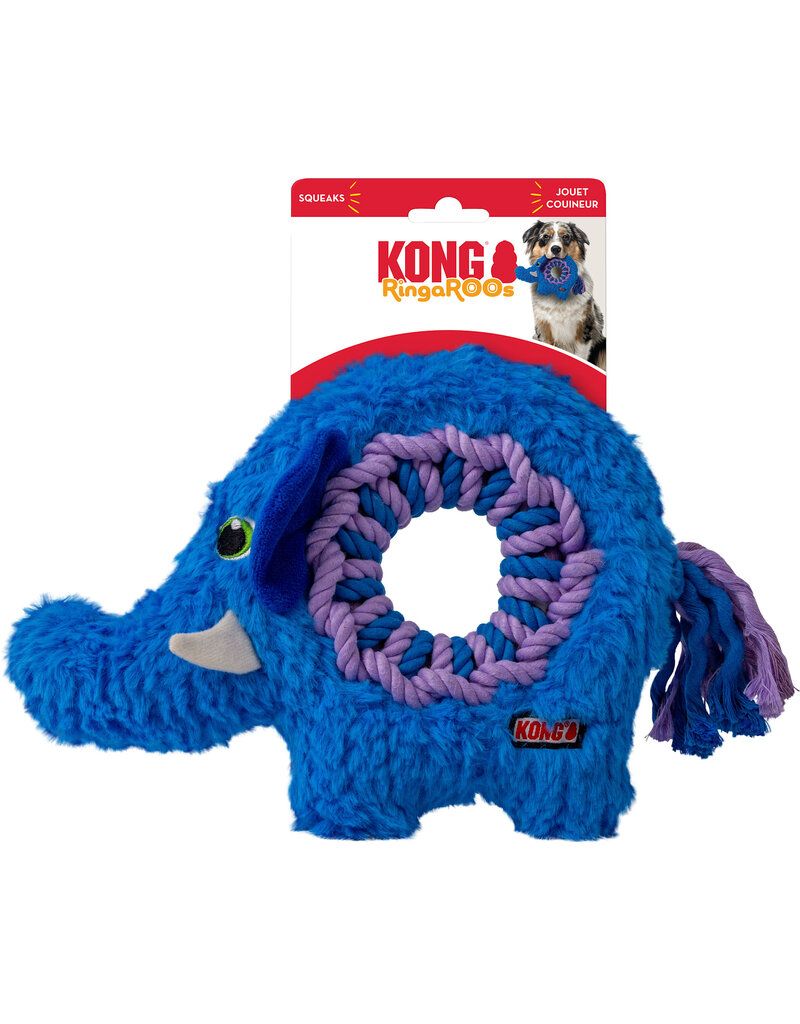Kong Company Kong Ringaroos Elephant Blue Medium