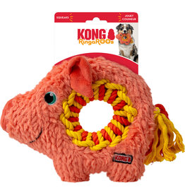 Kong Company Kong Ringaroos Dog Toy Pig Orange Medium