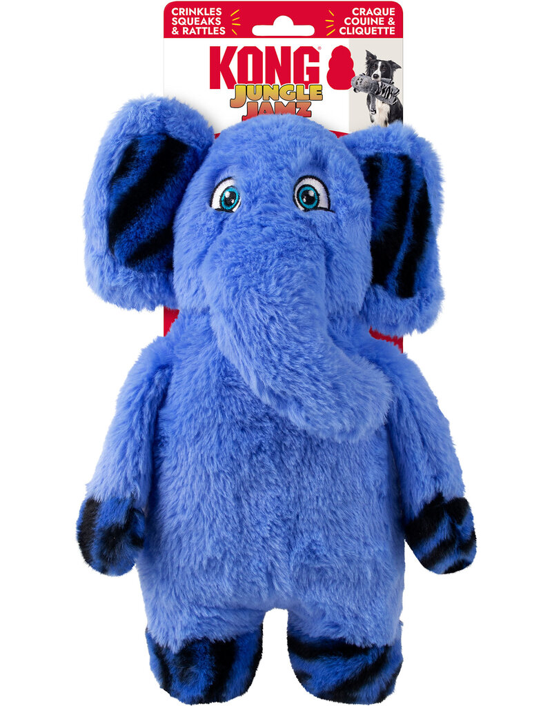 Kong Company Kong Jamz Dog Toy Elephant Blue Md/Lg
