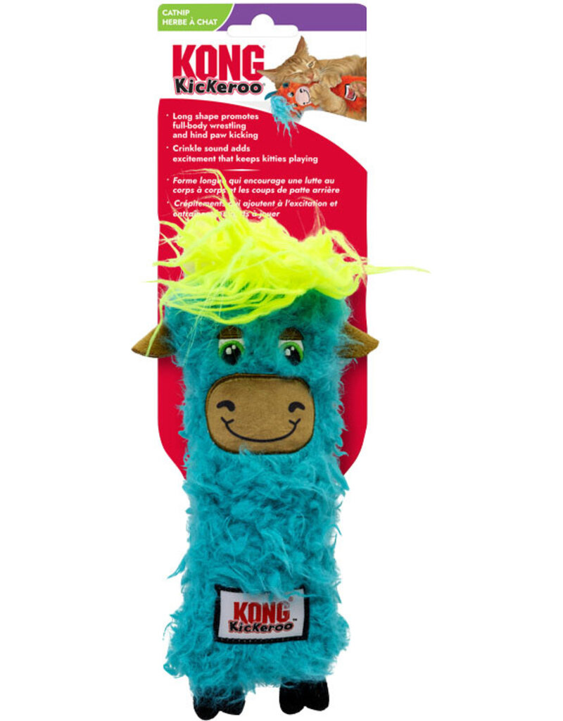 Kong Company Highland Cow Cat Toy Blue