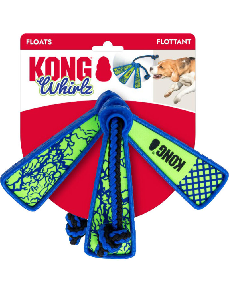 Kong Company Whirlz Rope Dog Toy Blue/Green Med/Lg