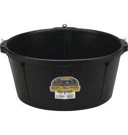 Miller Manufacturing Feeder Tub With Hooks Black 6.5 Gallon