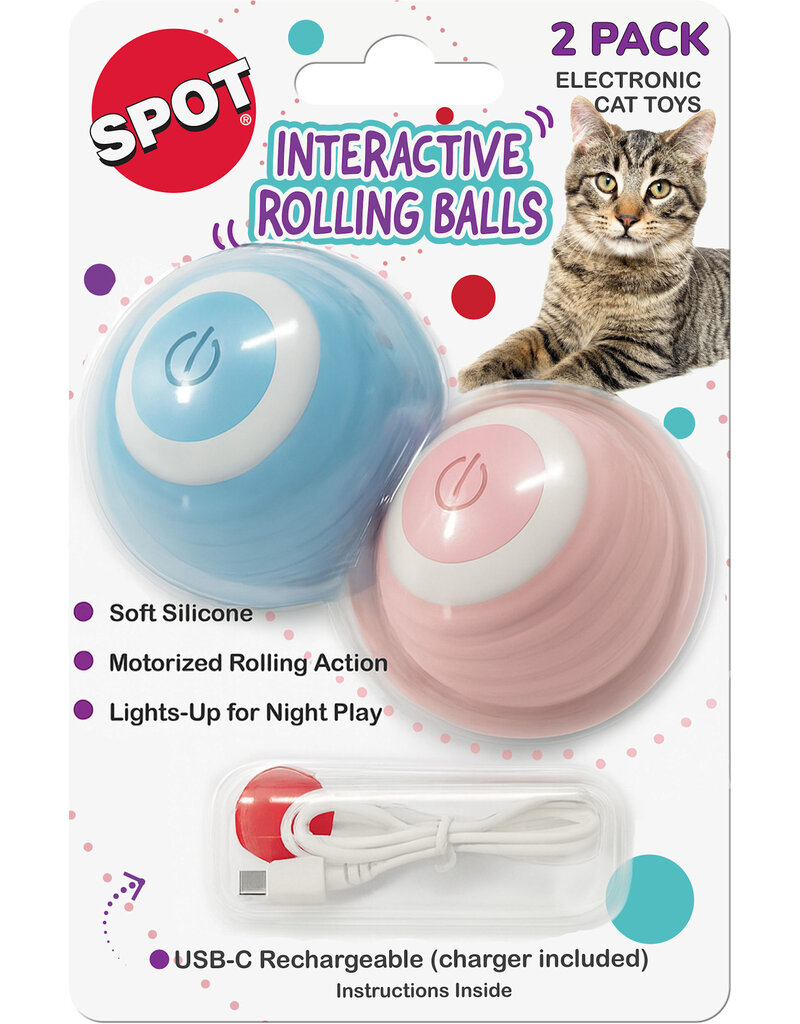 Ethical Pet Interactive Ball Cat Toy 2 Pk