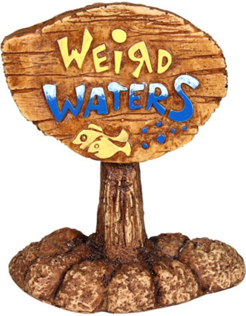 Hikari Hikari Weird Water Sign Aquarium Ornament 3 In