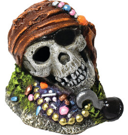 Hikari Hikari Skull W/Treasure Aquarium Ornament 2.7 In