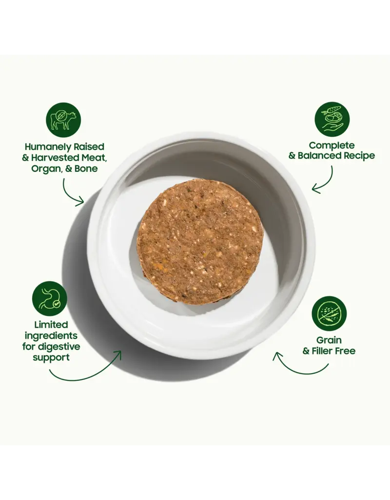 Small Batch Small Batch Dog Food Frozen Raw Turkey Patties 6 Lb
