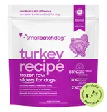 Small Batch Small Batch Dog Food Frozen Raw Turkey Sliders 3 Lb