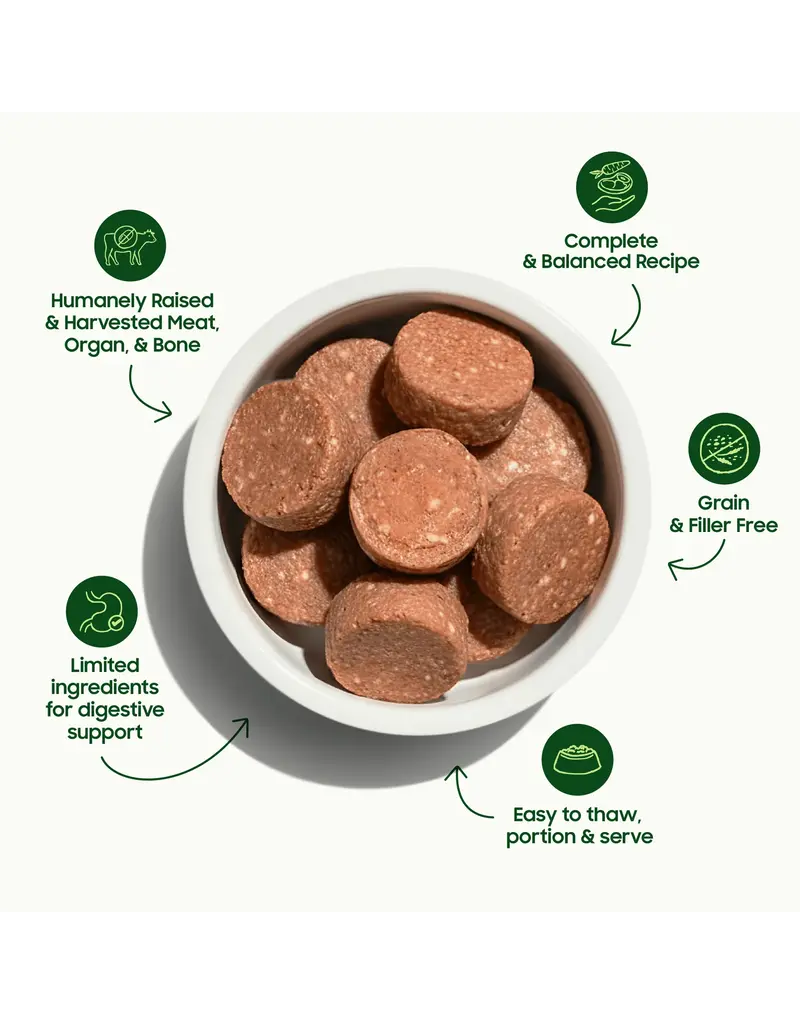 Small Batch Small Batch Dog Food Frozen Raw Pork Sliders 3 Lb