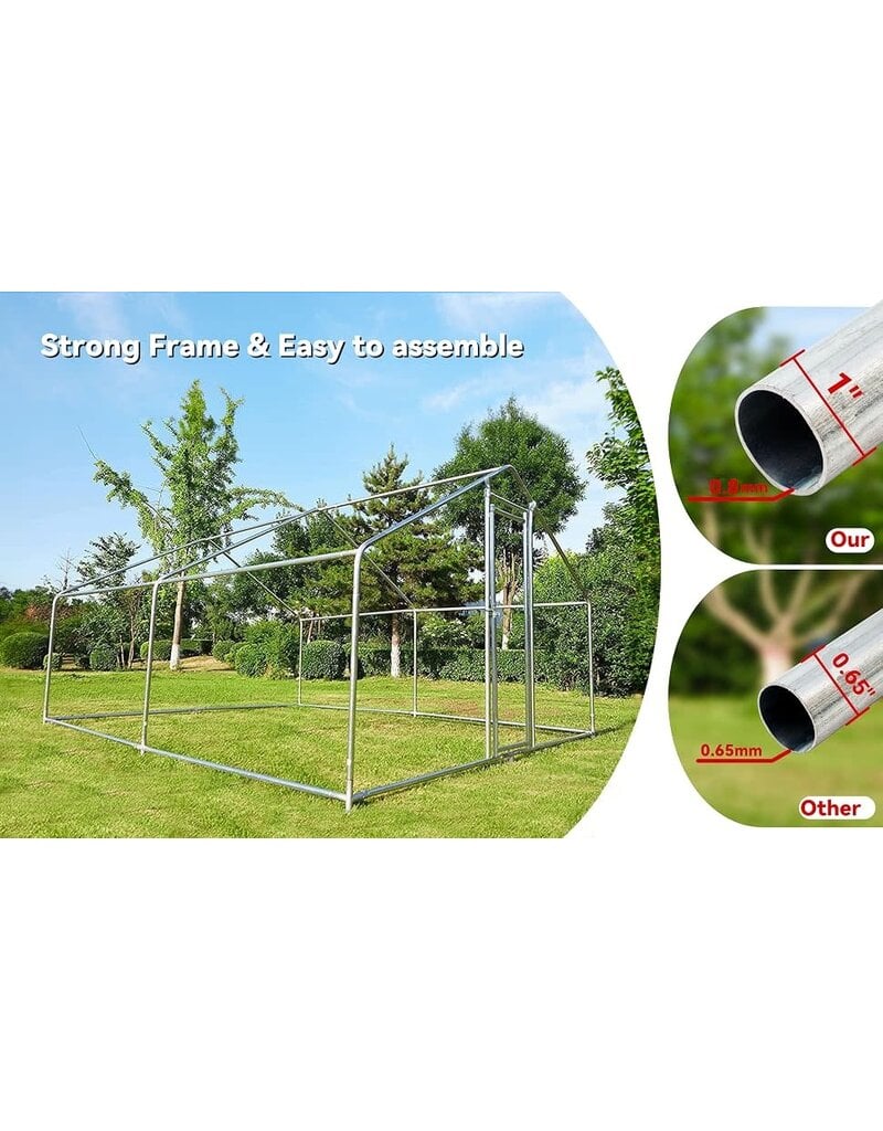 Amazon Hittite 1 IN tube Chicken Coop 12.8 x 9.84 x 6.56 ft