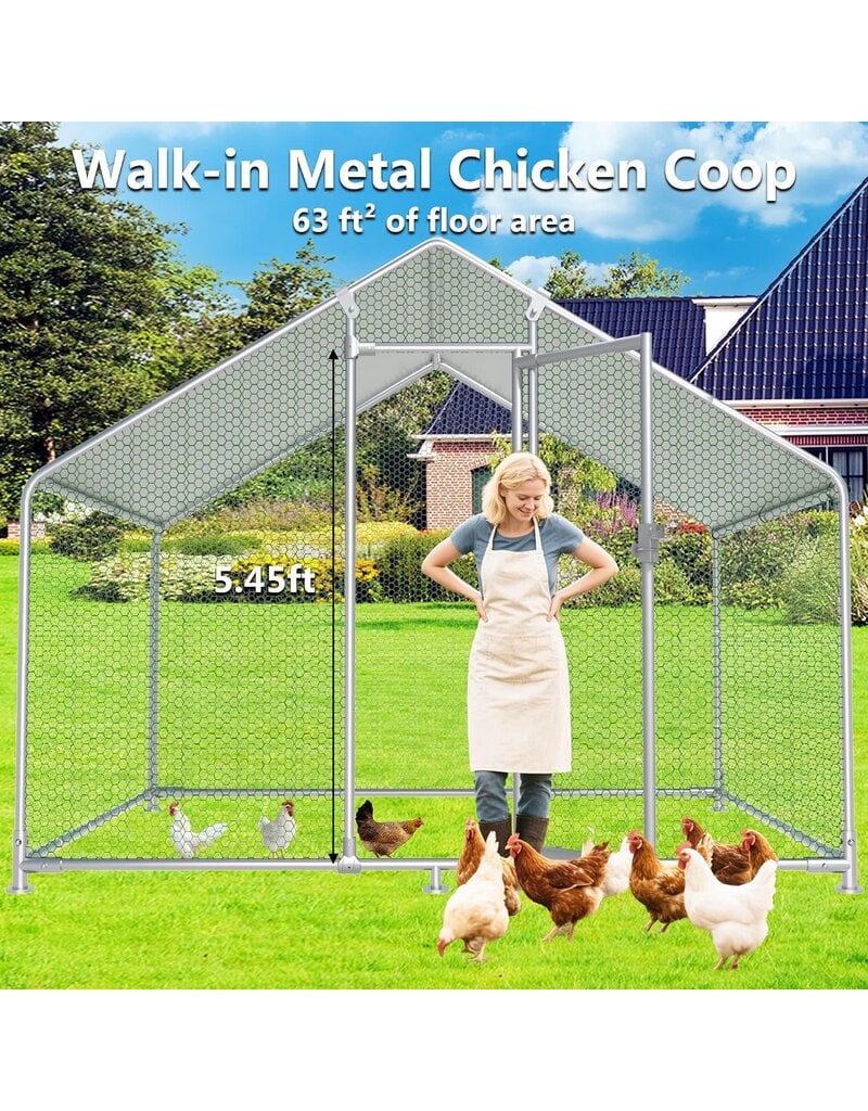 Amazon Hittite 1 IN tube Chicken Coop  9.84 x 6.4 x 6.56 ft