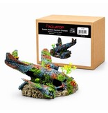 Aquatop Sunken Airplane Aquarium Ornament 8.2X6X5.5 In