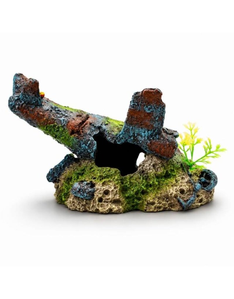 Aquatop Sunken Airplane Aquarium Ornament 8.2X6X5.5 In