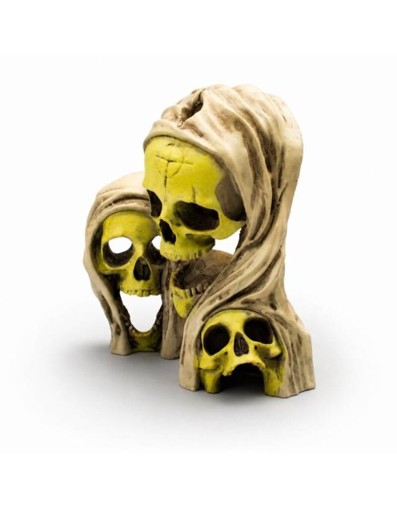 Aquatop Skull Trio Aquarium Ornament 3.6X4.6X2.9 In