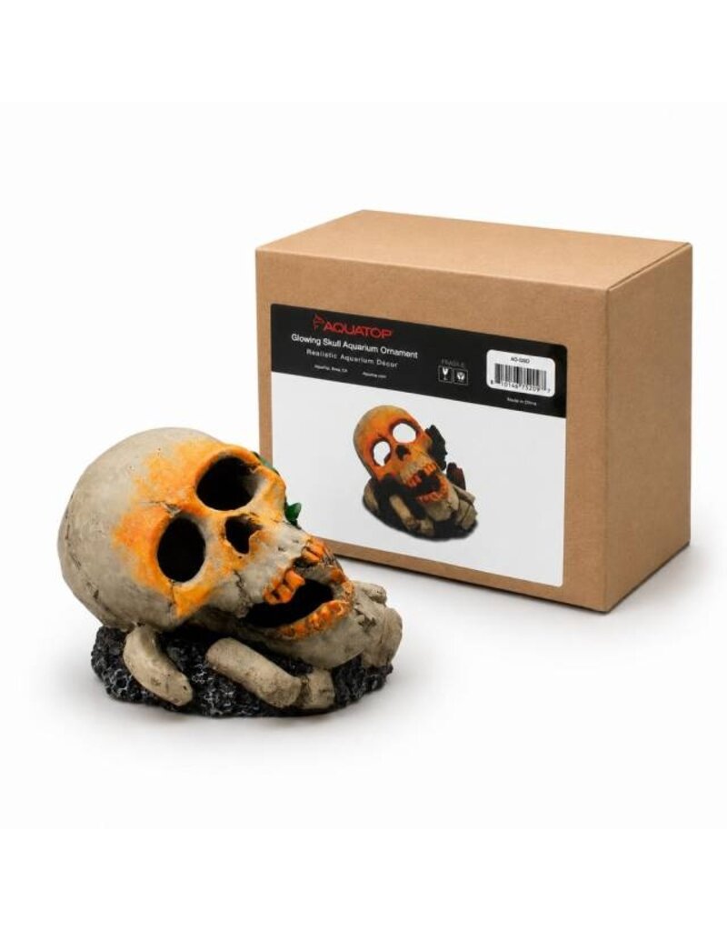 Aquatop Skull Aquarium Ornament 3.5X3.4X3.1 In