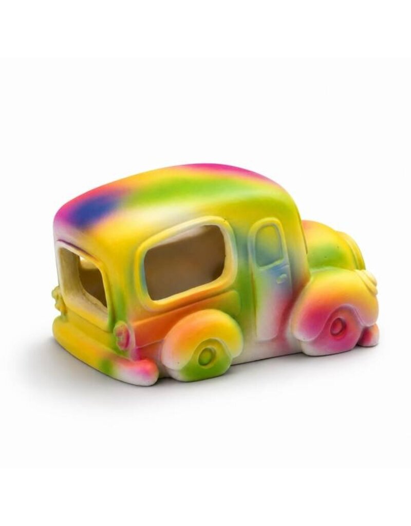 Aquatop Tie Dye Truck Aquarium Ornament 5.3X3.7X3.3 In