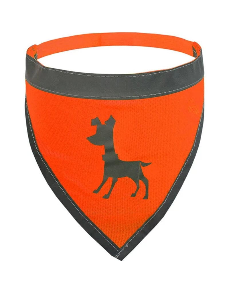 Alcott Visibility Dog Bandana Neon Orange Medium