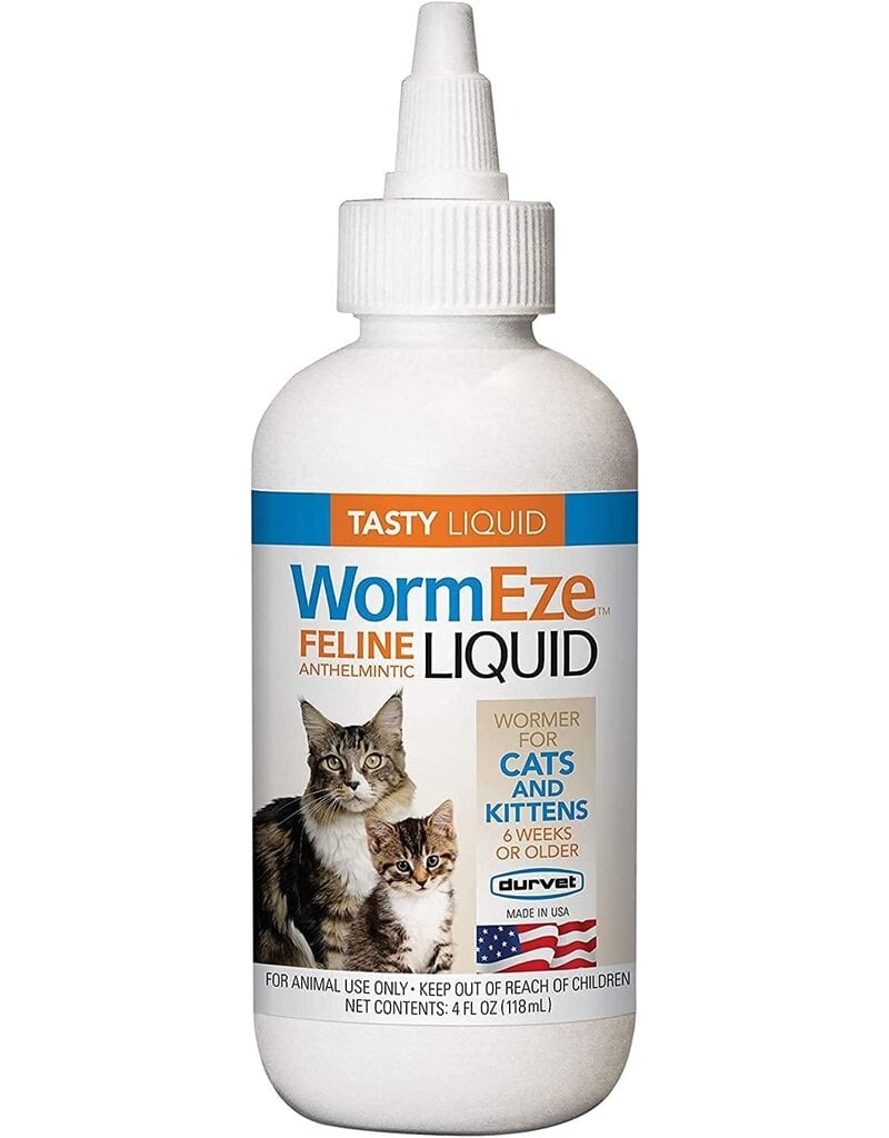 Durvet Wormeze Feline Liquid 4Oz