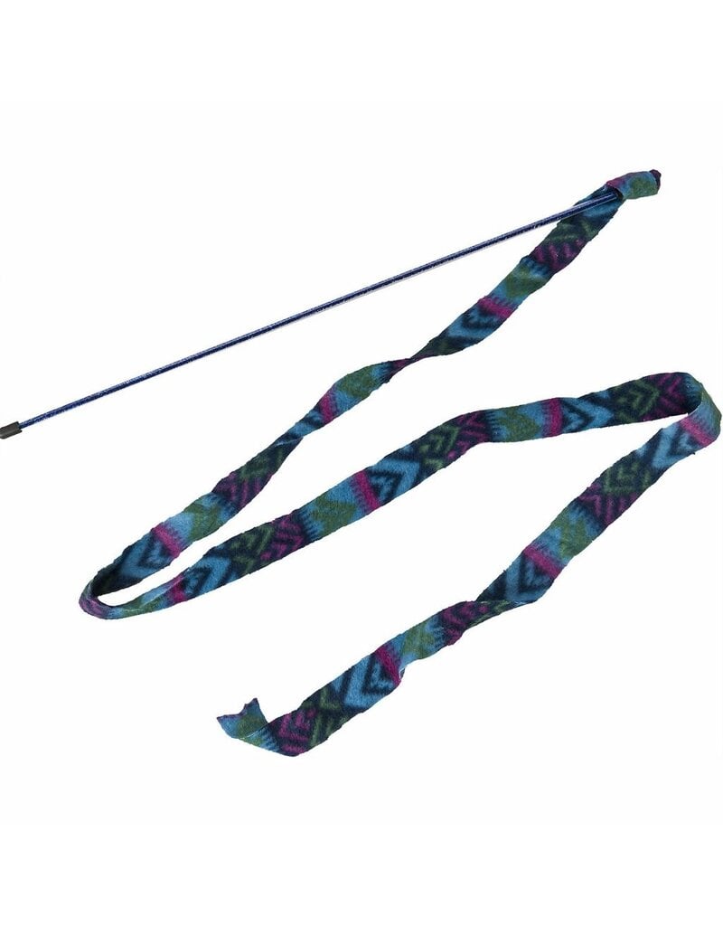 Ethical Pet Ethical Pet Fleece Frenzy Wand Cat Toy Asst 60In