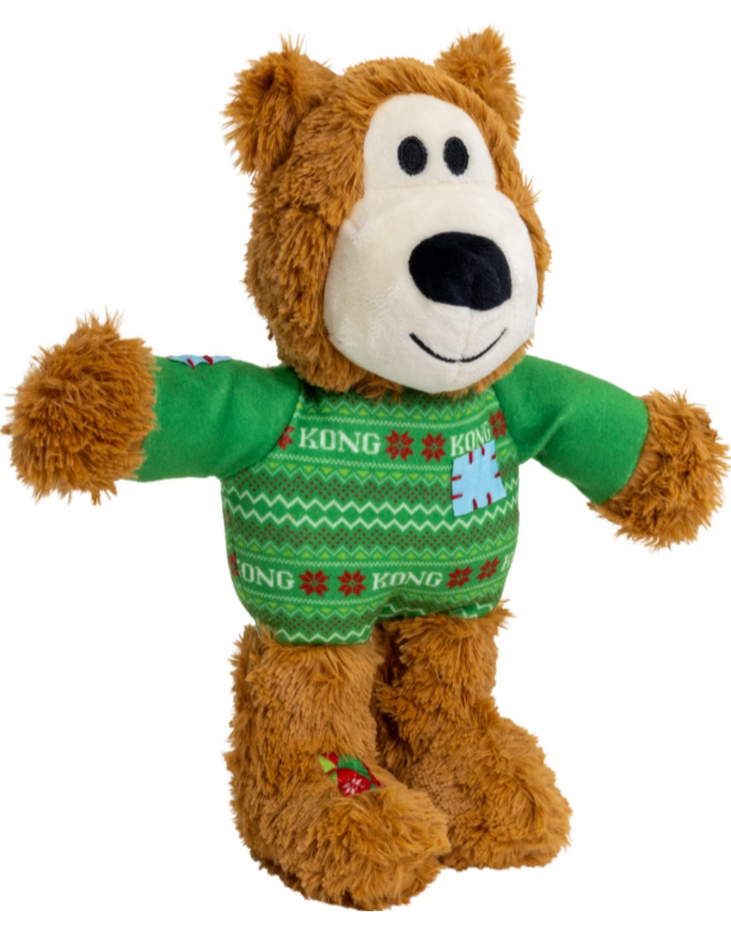 Kong Company Kong Hol Wild Knots Sweater Bear Dog Toy Md/Lg