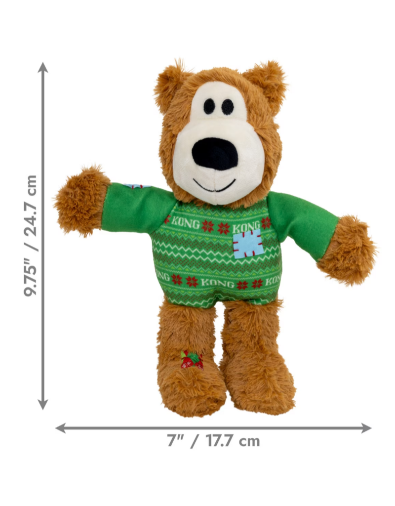 Kong Company Kong Hol Wild Knots Sweater Bear Dog Toy Md/Lg