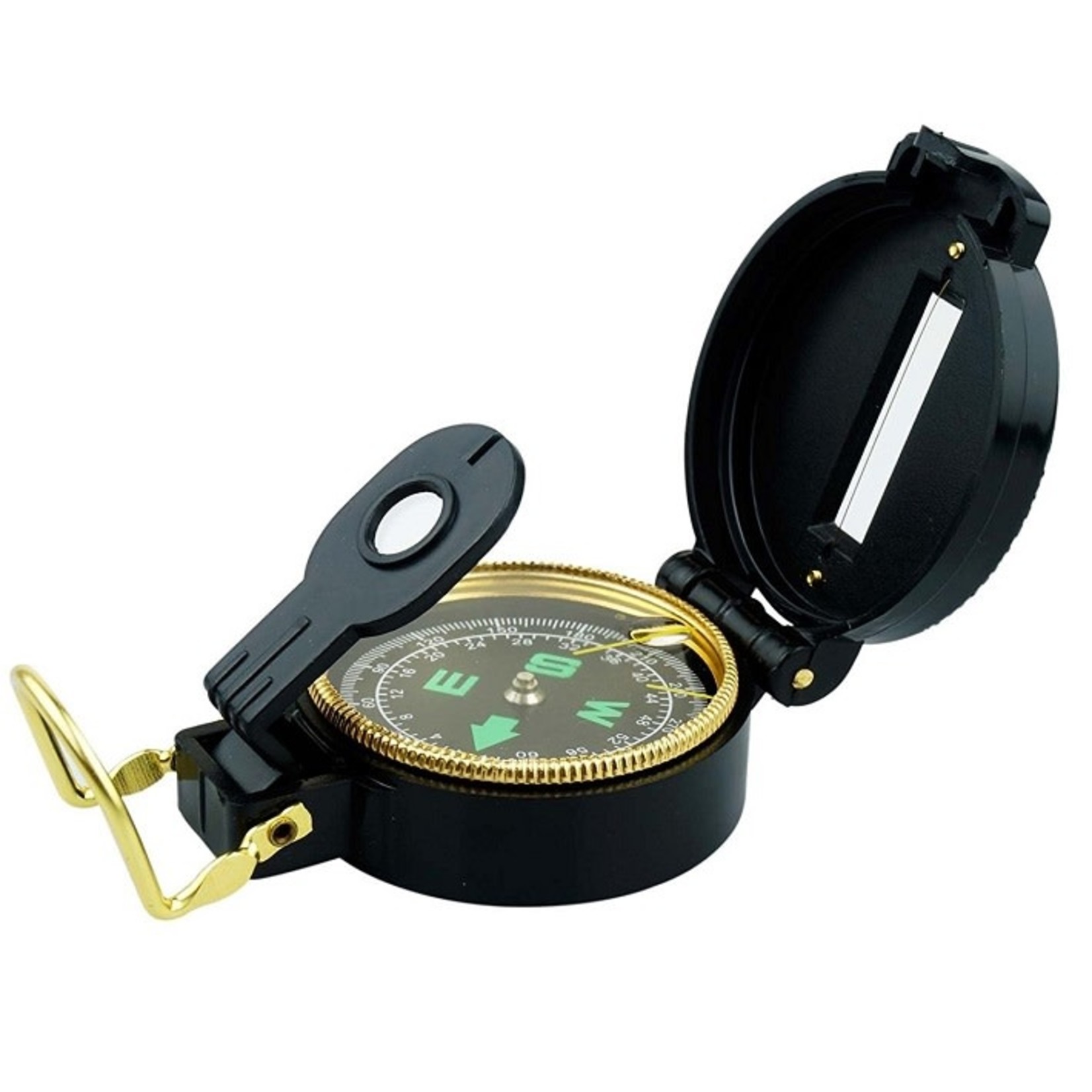 Sona SE Lightweight Plastic Body Black Lensatic Compass