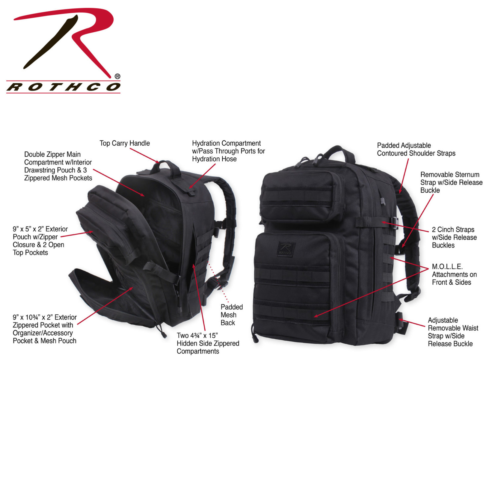Rothco Rothco Fast Mover Tactical Backpack