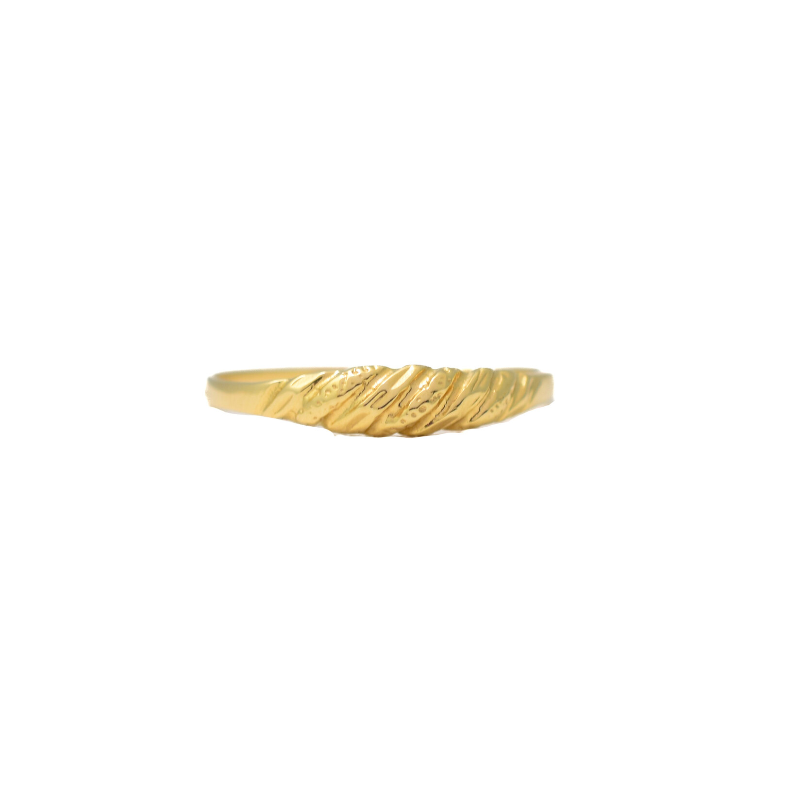 Small Textured Dome Ring 10k