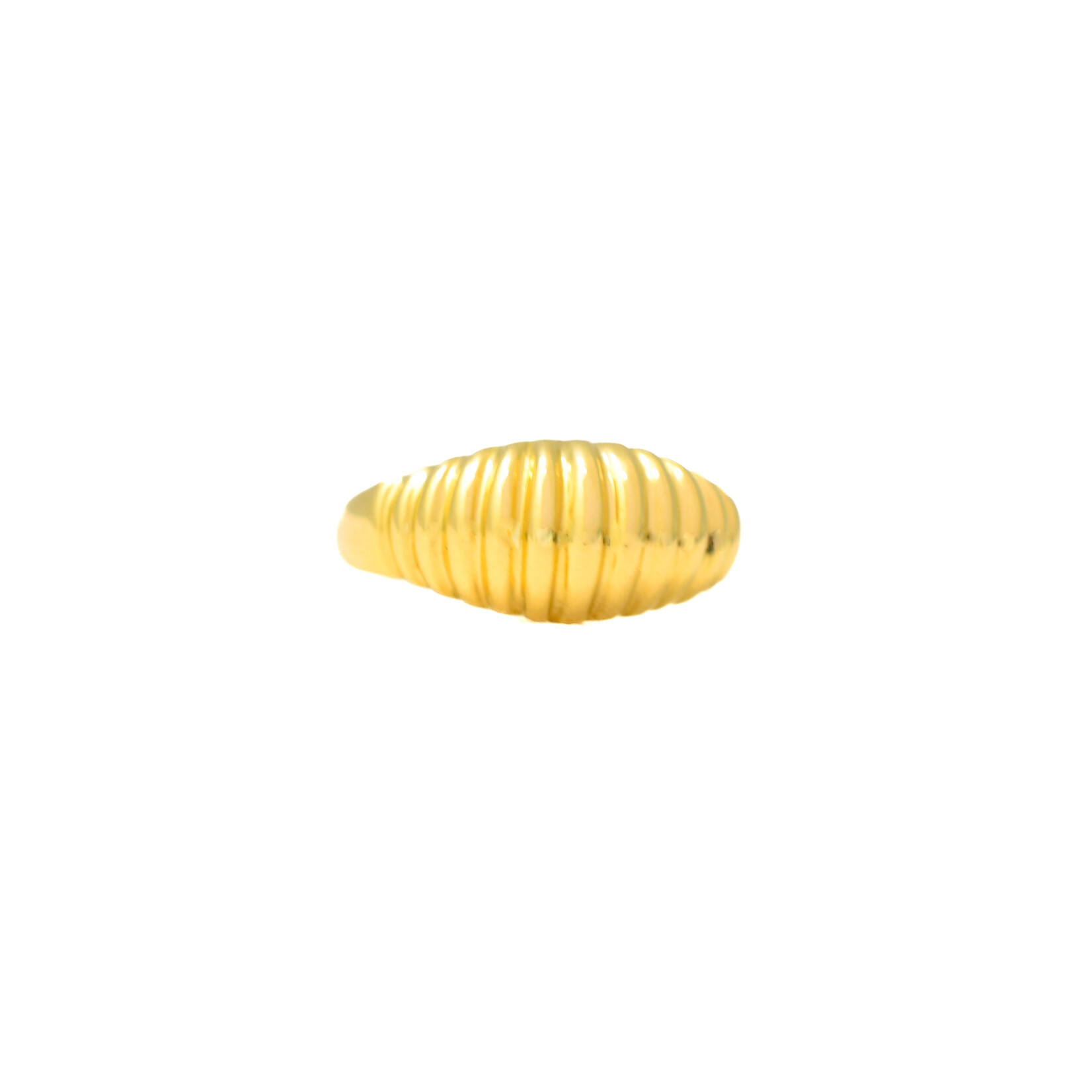 Ribbed Dome Ring 10k