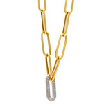 Paperclip Diamond  Chain 14k
