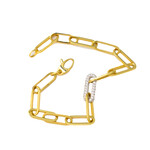 paperclip diamond bracelet 14k