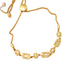 diamond drawstring bracelet 14k