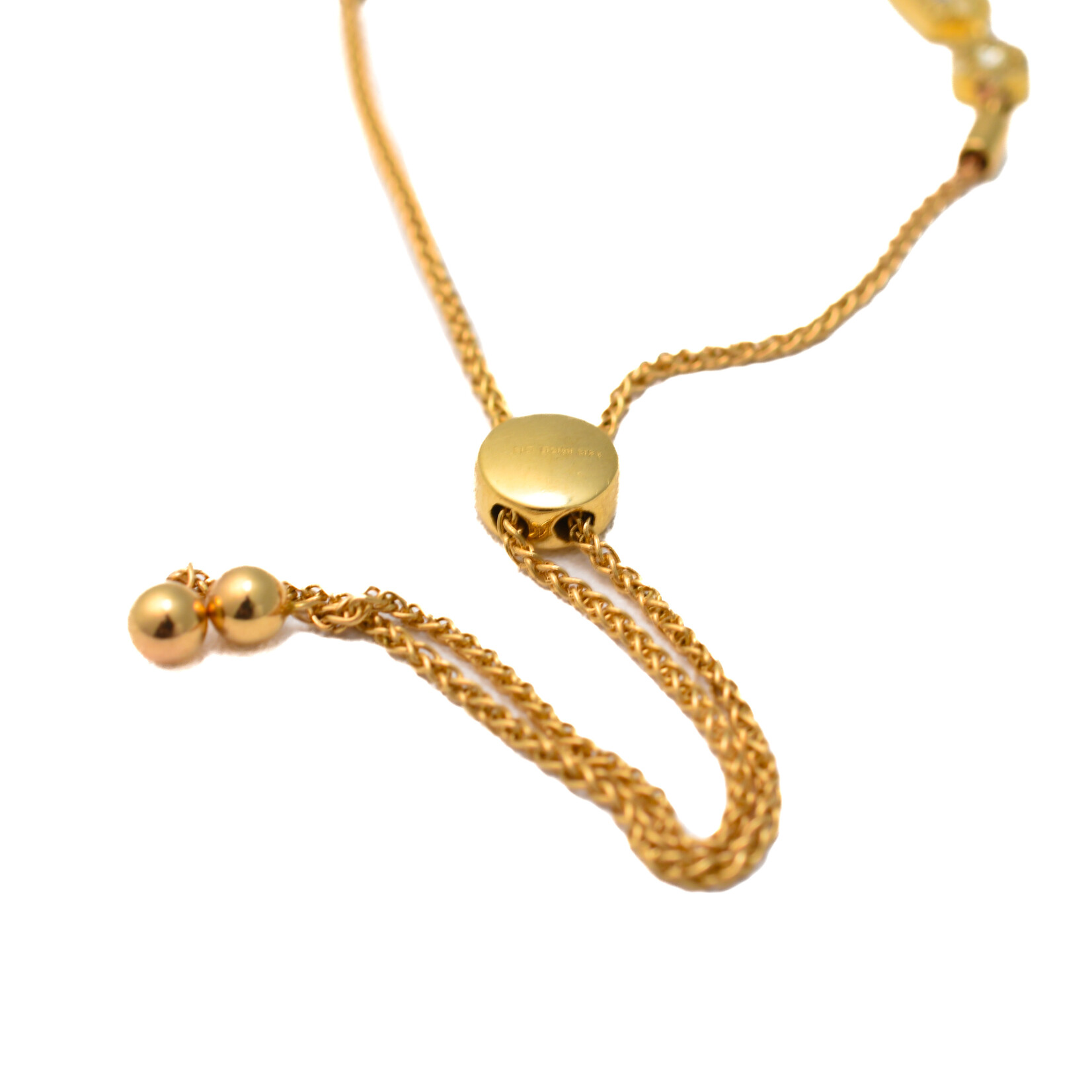 diamond drawstring bracelet 14k