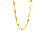 solid paperclip chain 14k 16"