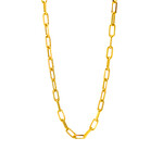 solid paperclip chain 14k 18"